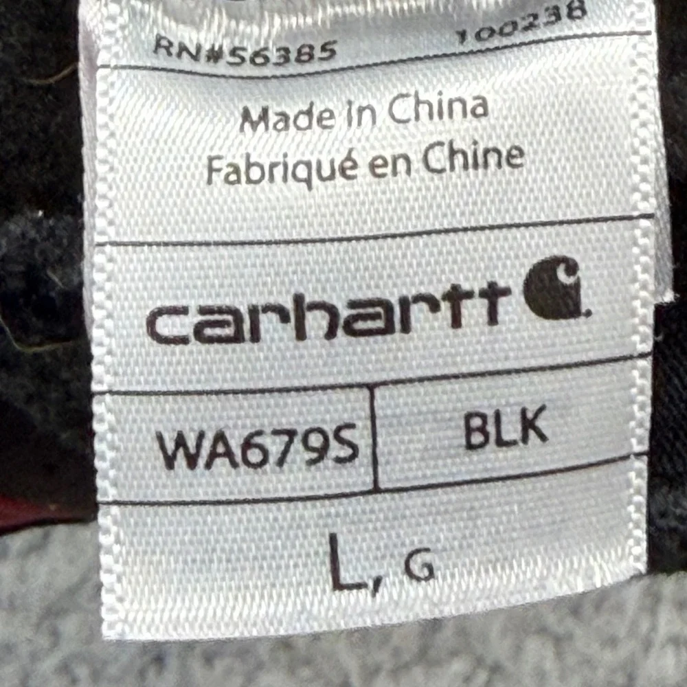 Carhartt Iris WA679S Womens Large Black Silicone Grip Quilted Fleece Gloves